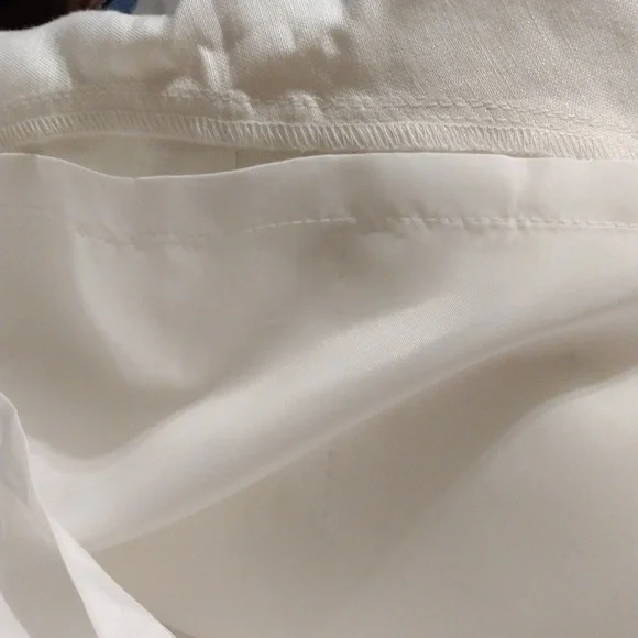 Jones Wear Skirt Linen Lined Floral Embroidered Ruffled Shabby Chic Lagenlook - Picture 8 of 9